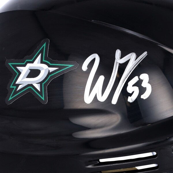 Wyatt Johnston Dallas Stars Autographed Fanatics Authentic Black Mini Helmet - The Ballers Bank