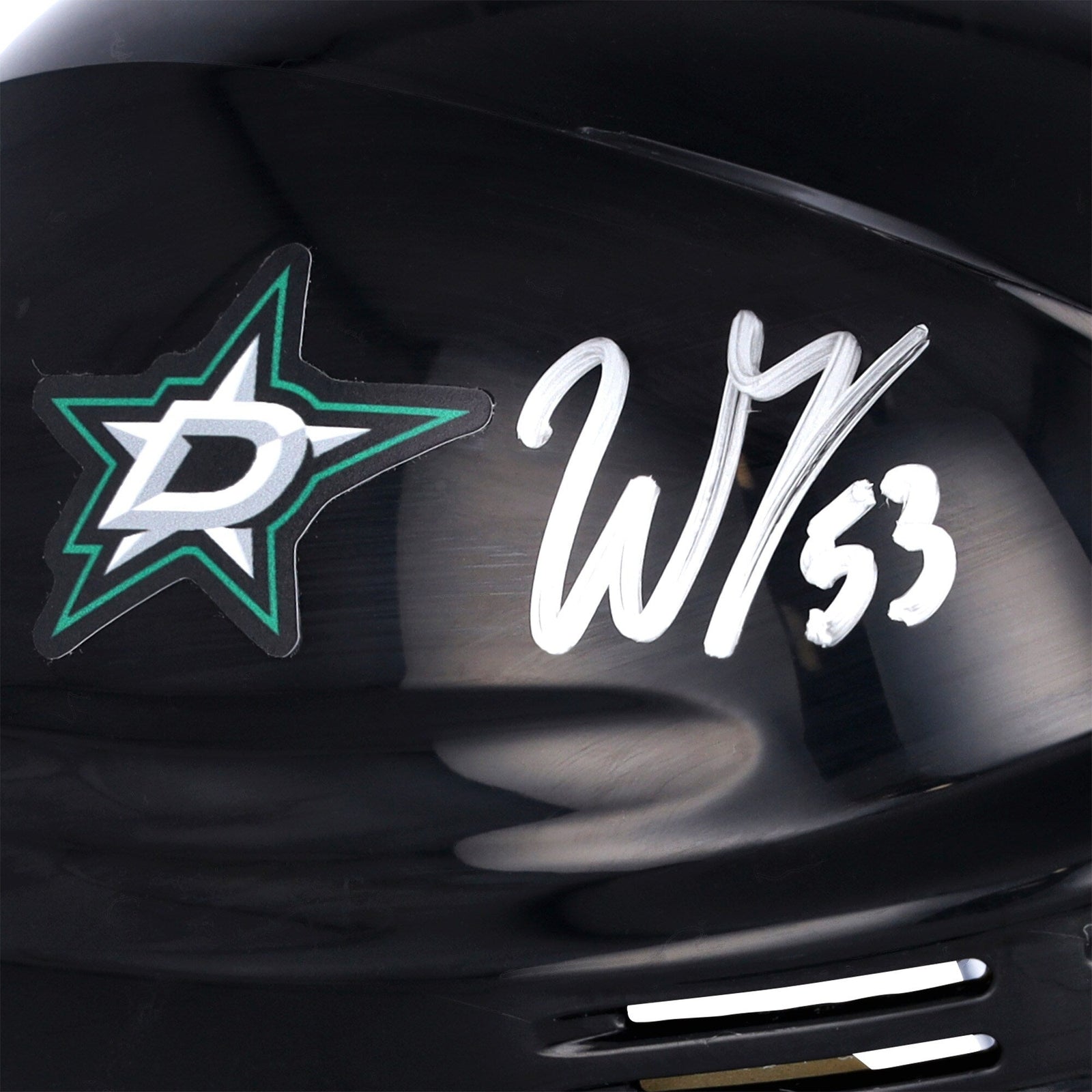 Wyatt Johnston Dallas Stars Autographed Fanatics Authentic Black Mini Helmet - The Ballers Bank