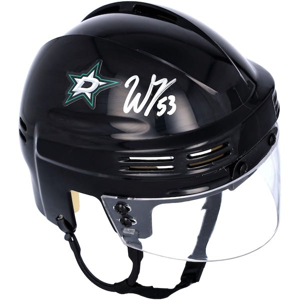 Wyatt Johnston Dallas Stars Autographed Fanatics Authentic Black Mini Helmet - The Ballers Bank