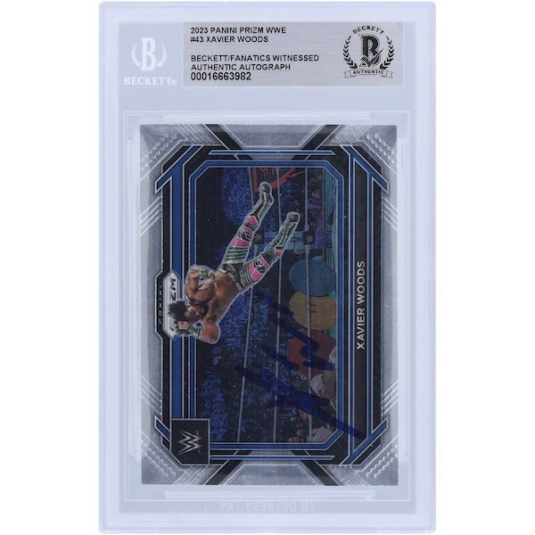 Xavier Woods WWE Autographed 2023 Panini Prizm 43 Beckett Fanatics Witnessed Authenticated Card - The Ballers Bank