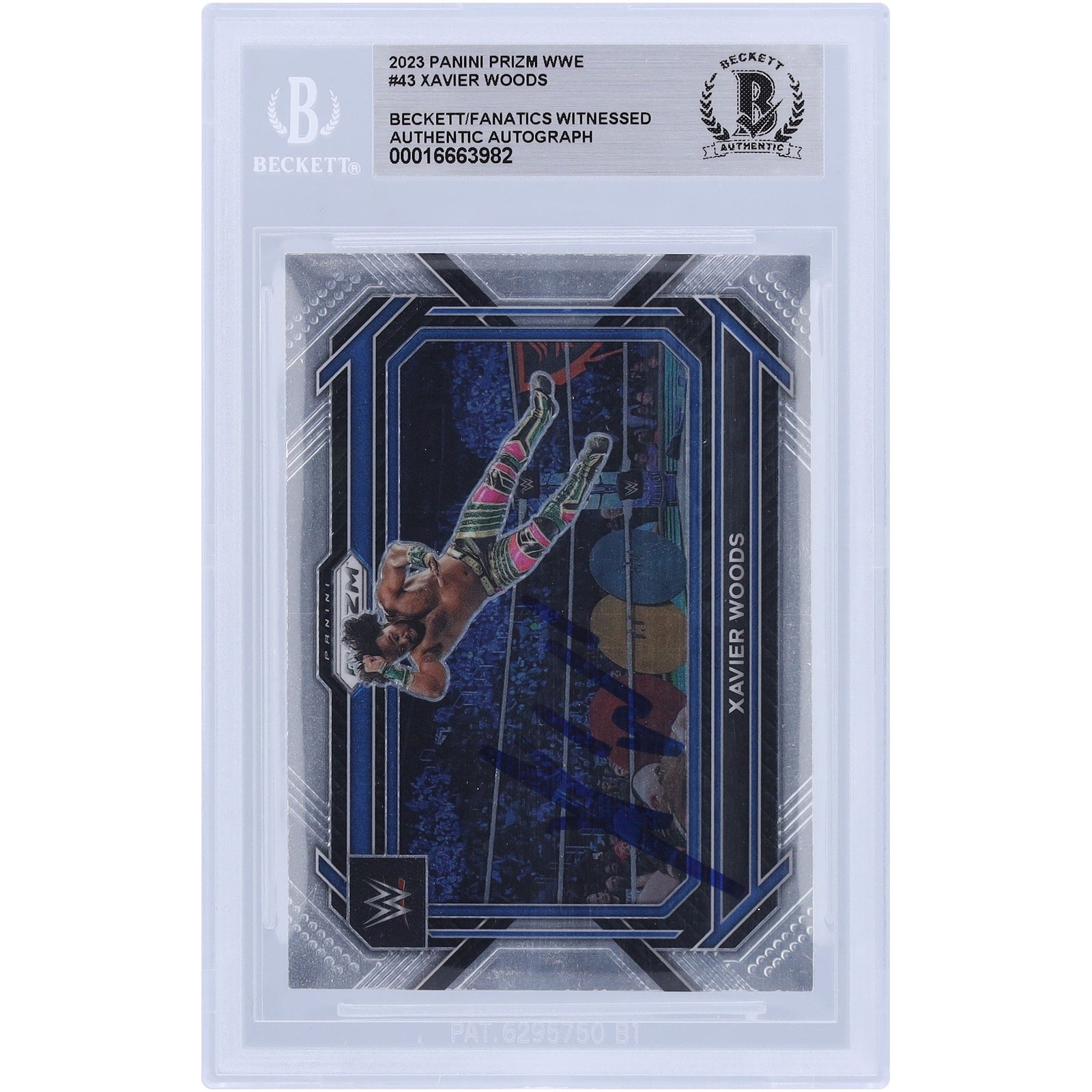 Xavier Woods WWE Autographed 2023 Panini Prizm 43 Beckett Fanatics Witnessed Authenticated Card - The Ballers Bank
