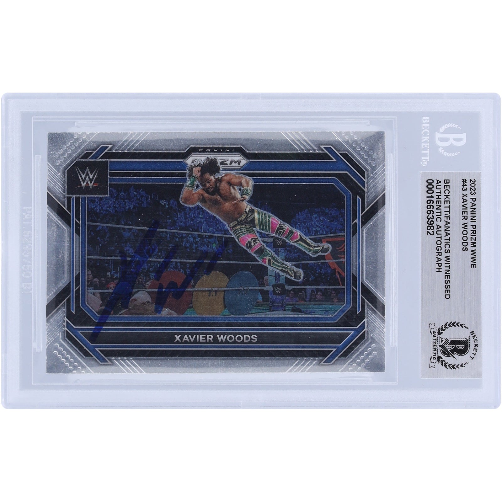 Xavier Woods WWE Autographed 2023 Panini Prizm 43 Beckett Fanatics Witnessed Authenticated Card - The Ballers Bank