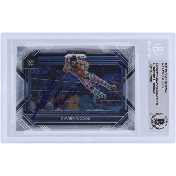 Xavier Woods WWE Autographed 2023 Panini Prizm 43 Beckett Fanatics Witnessed Authenticated Card - The Ballers Bank