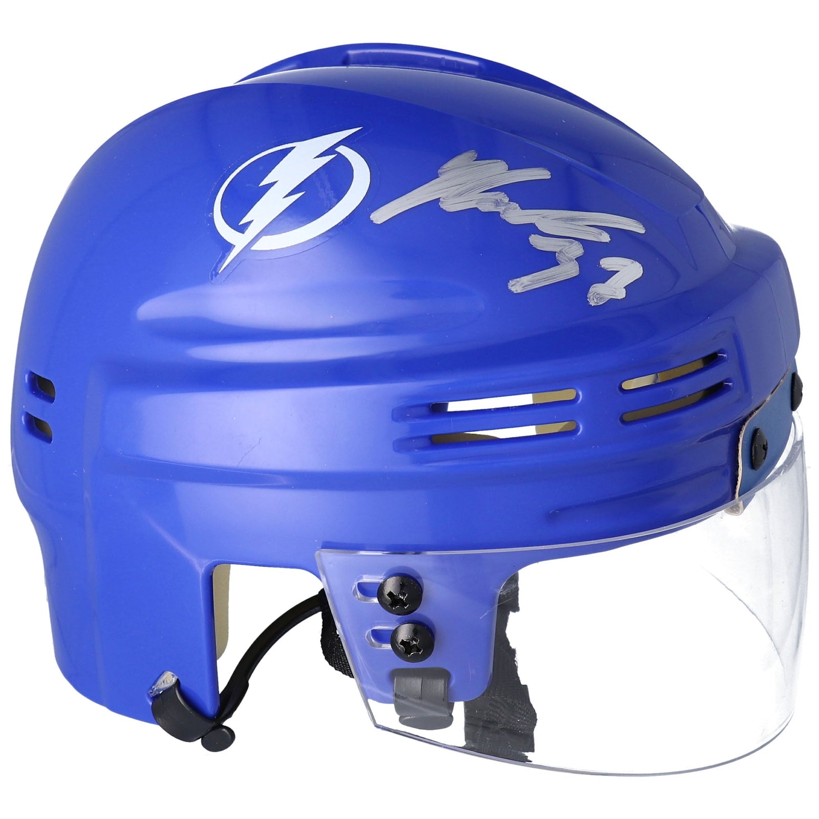 Yanni Gourde Tampa Bay Lightning Fanatics Authentic Autographed Blue Mini Helmet - The Ballers Bank