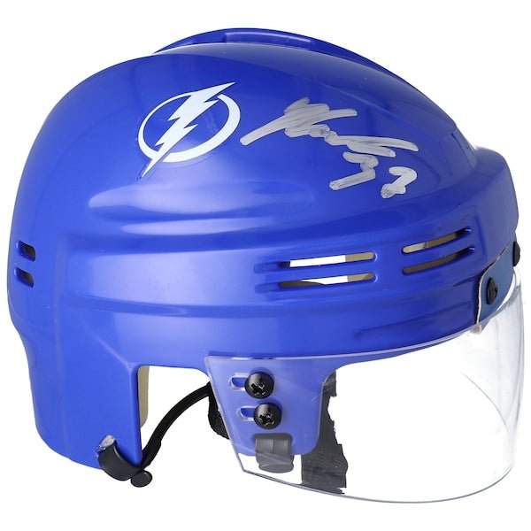 Yanni Gourde Tampa Bay Lightning Fanatics Authentic Autographed Blue Mini Helmet - The Ballers Bank