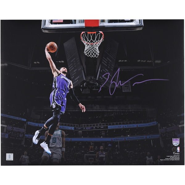 Zach LaVine Sacramento Kings Autographed Fanatics Authentic 16" x 20" Dunking Spotlight Photograph - The Ballers Bank