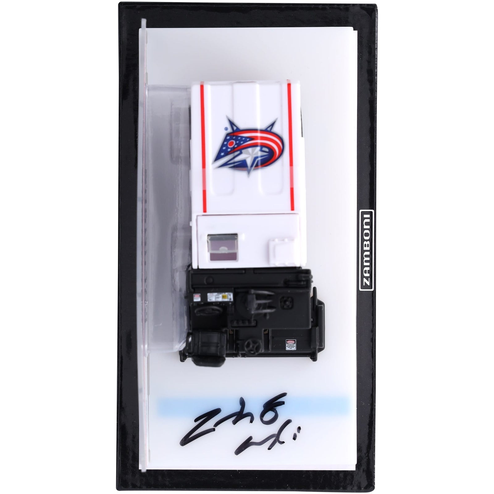 Zach Werenski Columbus Blue Jackets Autographed Fanatics Authentic 1:43 Scale Die - Cast Zamboni - The Ballers Bank