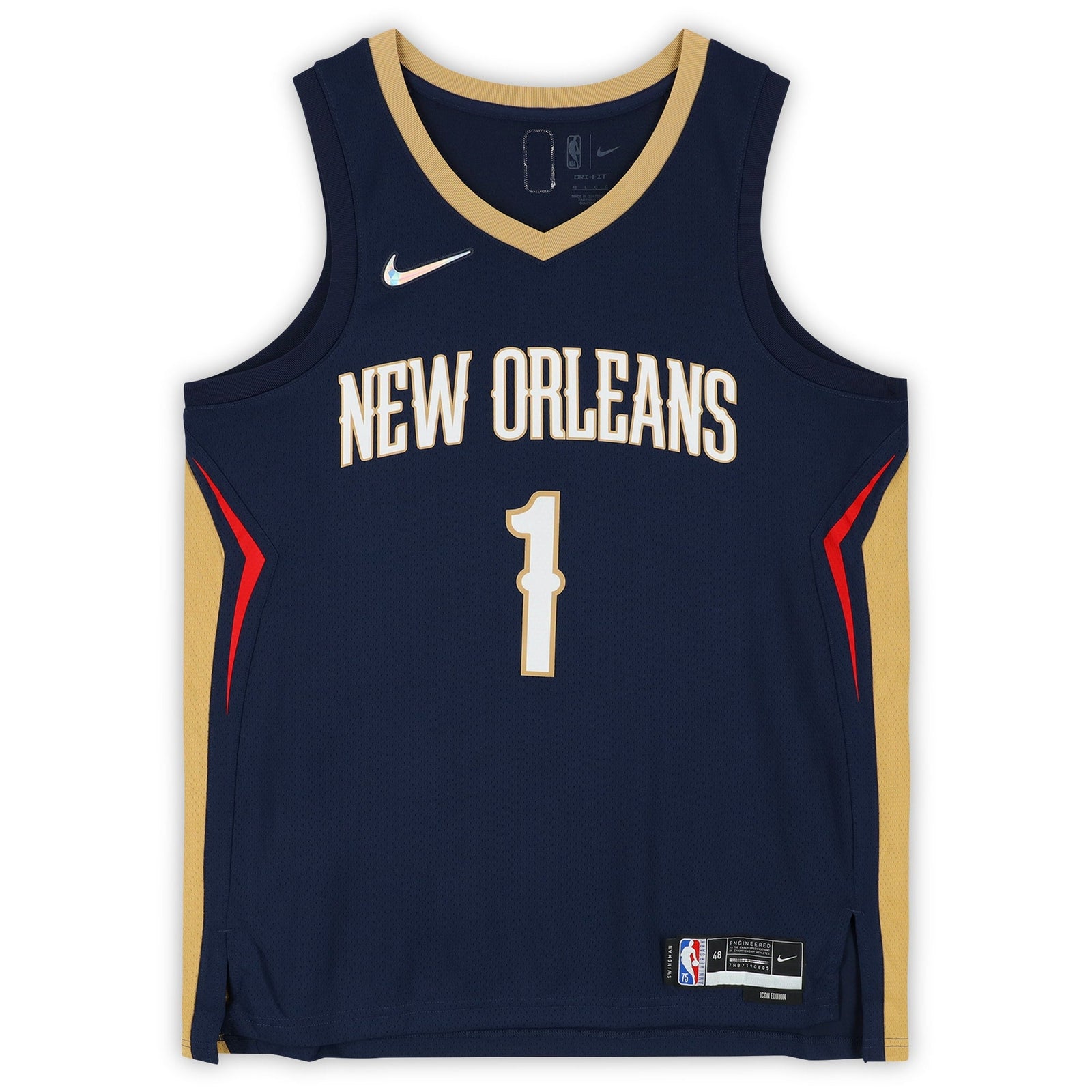 Zion Williamson New Orleans Pelicans Autographed Fanatics Authentic 2020 - 21 Nike Diamond Icon Edition Swingman Jersey - The Ballers Bank