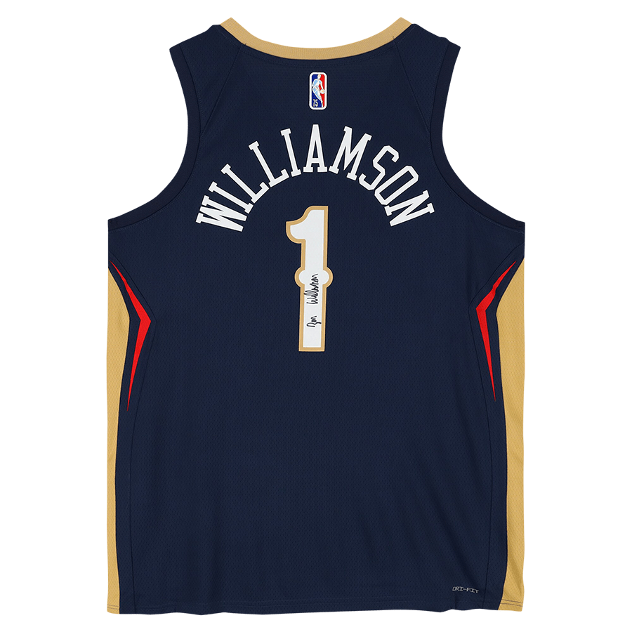 Zion Williamson New Orleans Pelicans Autographed Fanatics Authentic 2020 - 21 Nike Diamond Icon Edition Swingman Jersey - The Ballers Bank