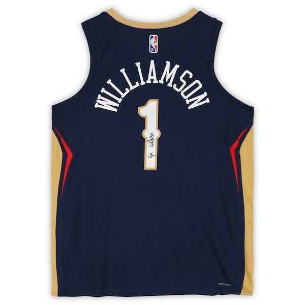 Zion Williamson New Orleans Pelicans Autographed Fanatics Authentic 2020 - 21 Nike Diamond Icon Edition Swingman Jersey - The Ballers Bank