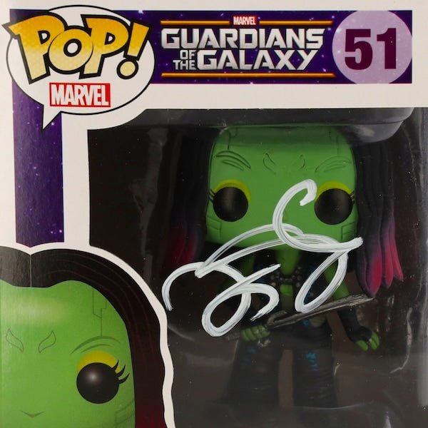 Zoe Saldana Guardians of the Galaxy Autographed Fanatics Authentic Gamora 51 Funko Pop! - The Ballers Bank