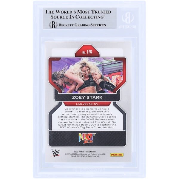 Zoey Stark WWE Autographed 2022 Panini Prizm 176 Beckett Fanatics Witnessed Authenticated Card - The Ballers Bank