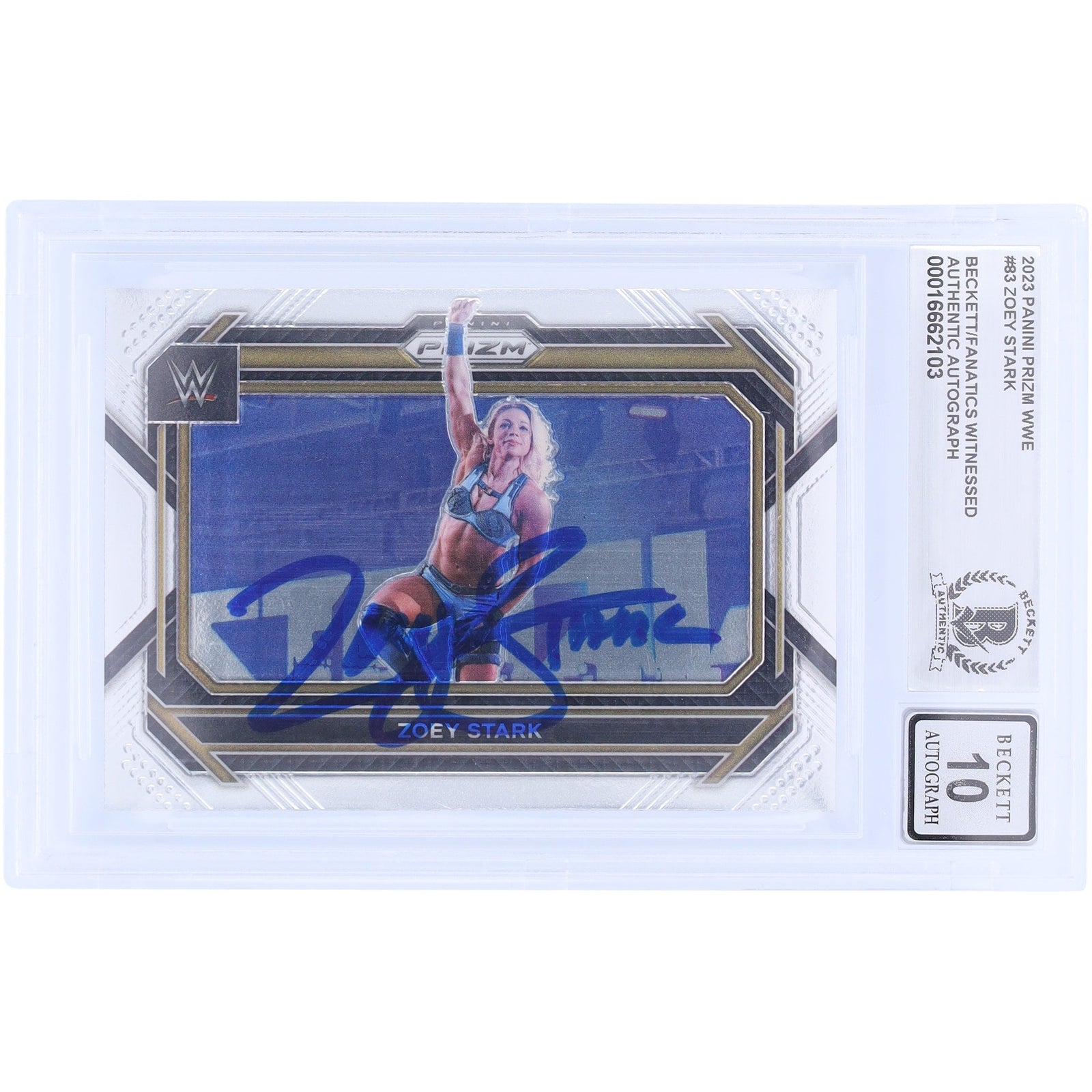 Zoey Stark WWE Autographed 2023 Panini Prizm 83 Beckett Fanatics Witnessed Authenticated 10 Card - The Ballers Bank