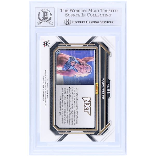 Zoey Stark WWE Autographed 2023 Panini Prizm 83 Beckett Fanatics Witnessed Authenticated 10 Card - The Ballers Bank