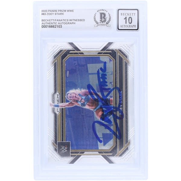 Zoey Stark WWE Autographed 2023 Panini Prizm 83 Beckett Fanatics Witnessed Authenticated 10 Card - The Ballers Bank