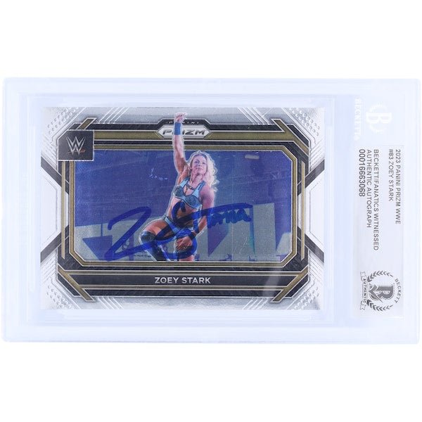 Zoey Stark WWE Autographed 2023 Panini Prizm 83 Beckett Fanatics Witnessed Authenticated Card - The Ballers Bank