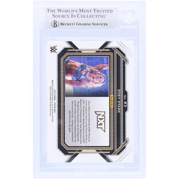 Zoey Stark WWE Autographed 2023 Panini Prizm 83 Beckett Fanatics Witnessed Authenticated Card - The Ballers Bank