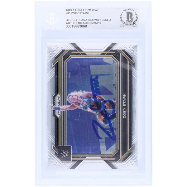 Zoey Stark WWE Autographed 2023 Panini Prizm 83 Beckett Fanatics Witnessed Authenticated Card - The Ballers Bank