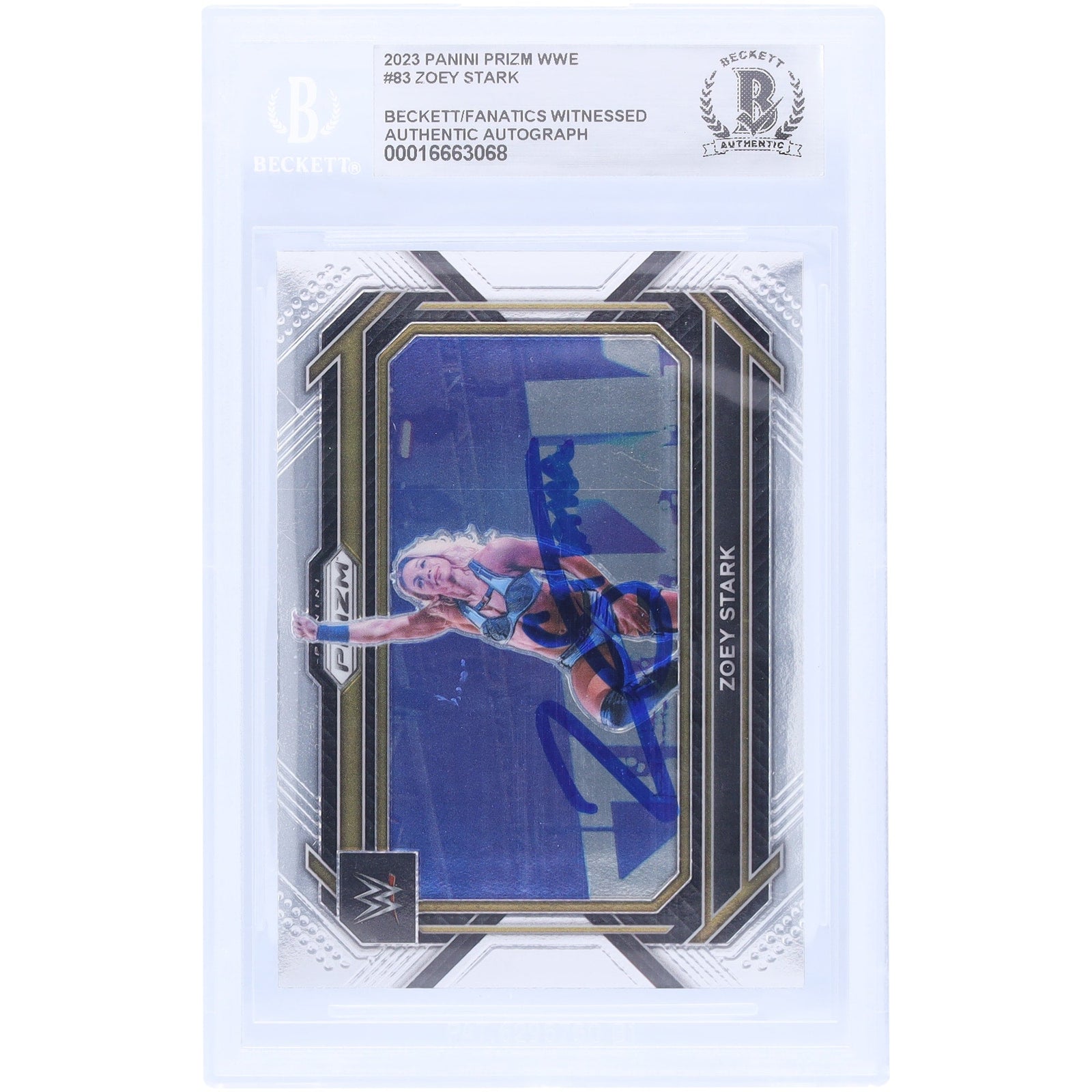 Zoey Stark WWE Autographed 2023 Panini Prizm 83 Beckett Fanatics Witnessed Authenticated Card - The Ballers Bank