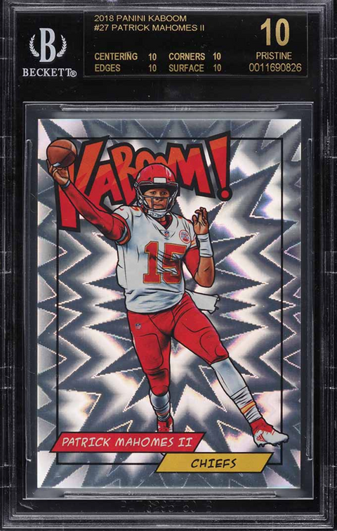 Patrick Mahomes 2018 Absolute Kaboom card